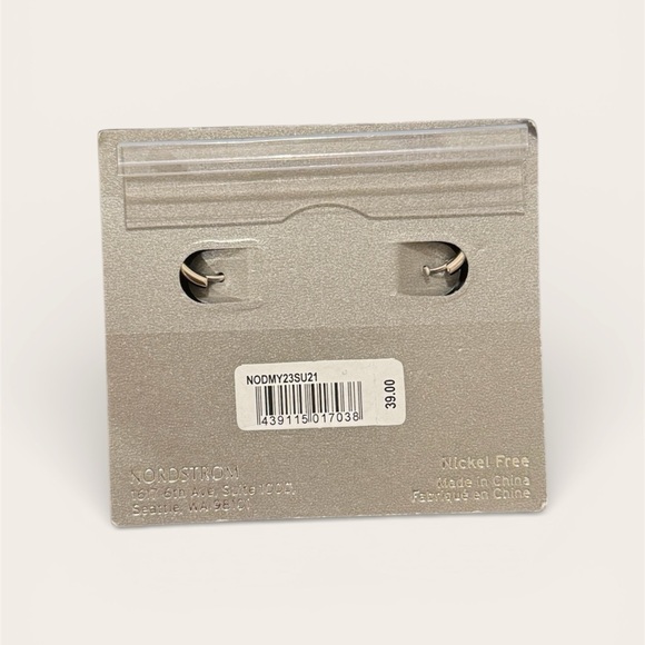 Nordstrom Sterling Silver Hoop Earrings - Picture 2 of 2